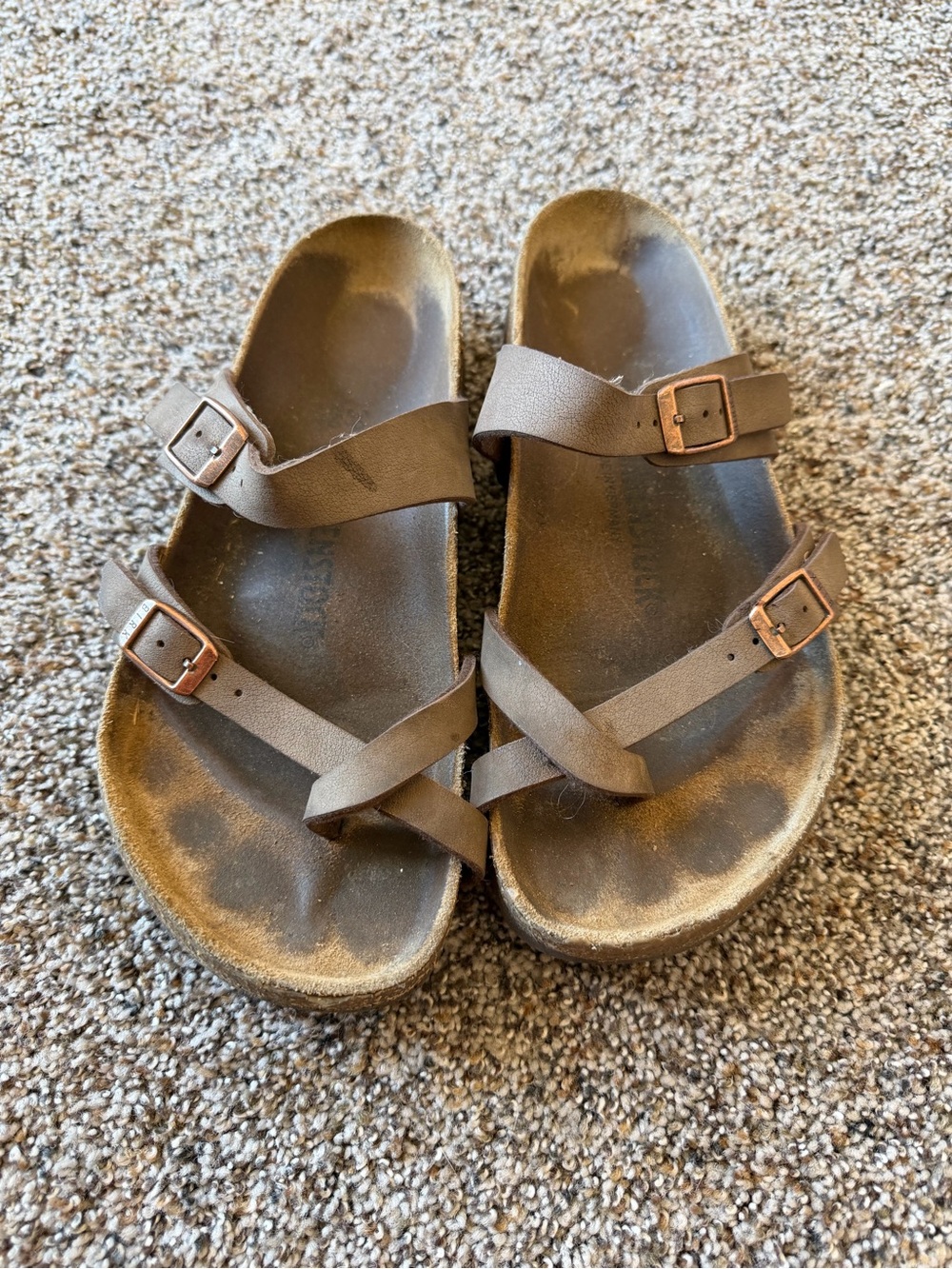 Birkenstock Mayari Taupe Brown Toe Loop Sandals EU 39 Women's 8–8.5